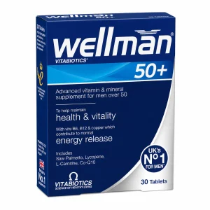 Wellman Vitabiotics 50 Advanced Vitamin And Mineral Supplement 30 Tablets